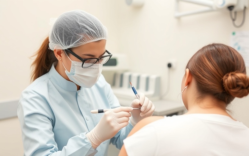A doctor performing acupuncture on a patient